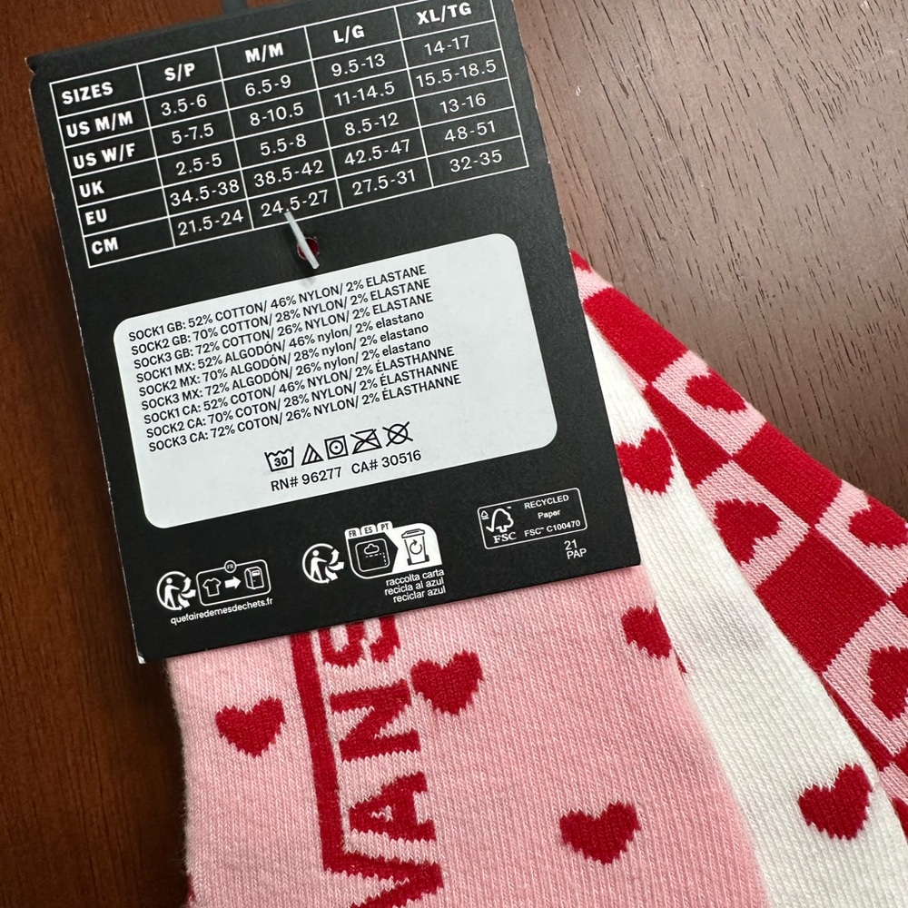 Vans 3-Pack Hearts No-Show Socks S/P - Picture 4 of 4